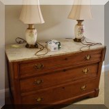 F20. Marble top dresser. 